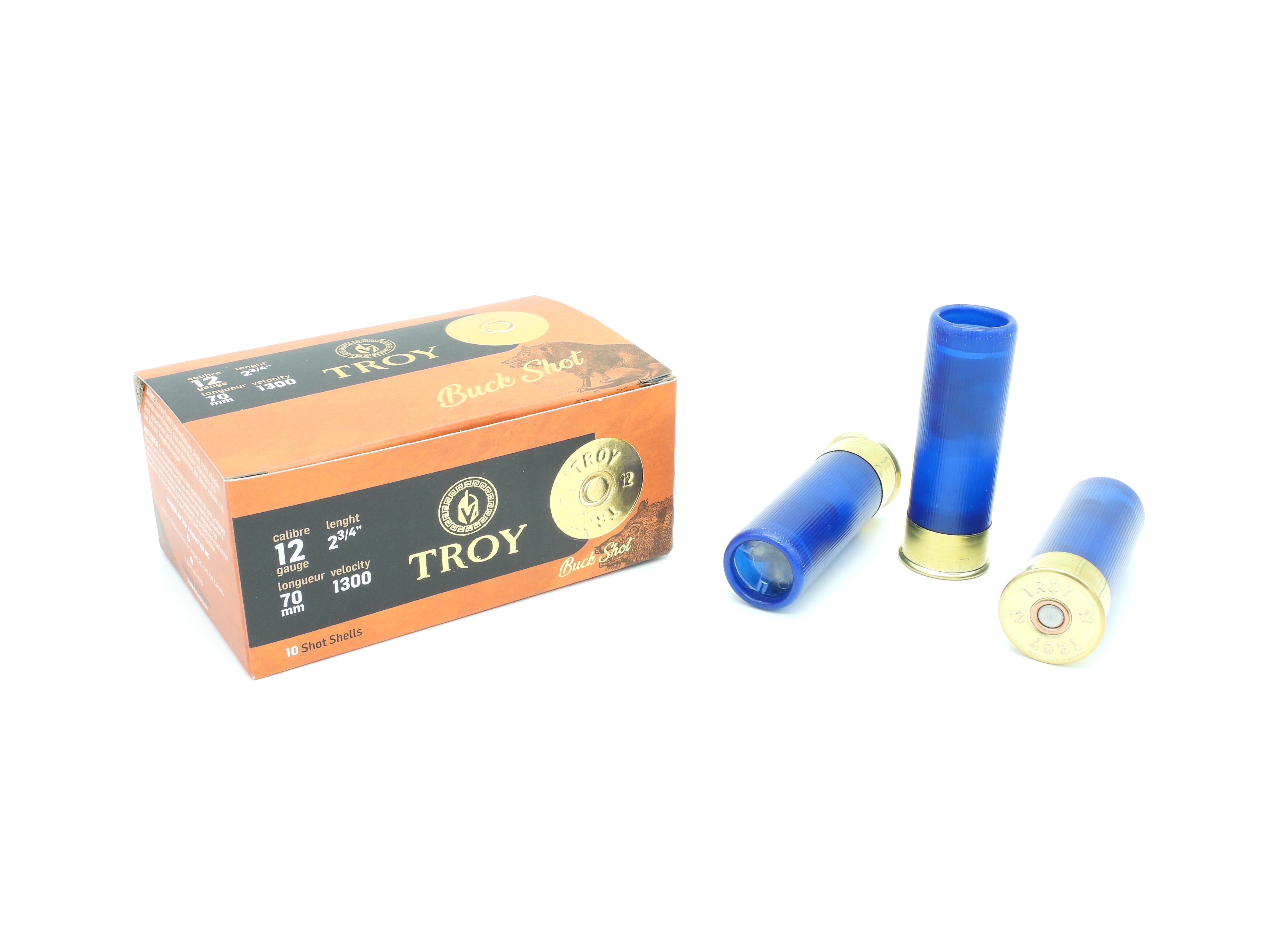 12 GA 2 3/4 inch 70 mm - #00 Buck Shot 9 Pellet